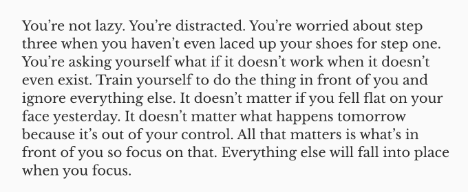 Focus, focus, always focus