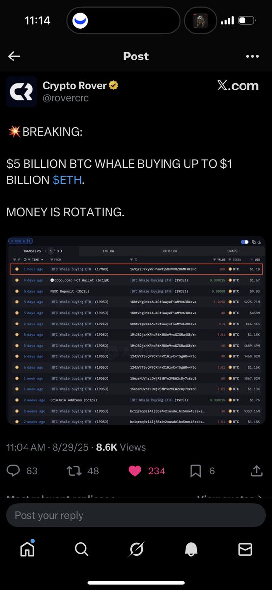 $ETH $SOL $BTC $XRP

Billionaires 🤝🏽

they plotting something. 

can we finally hit that $5,000 level

ATH ???