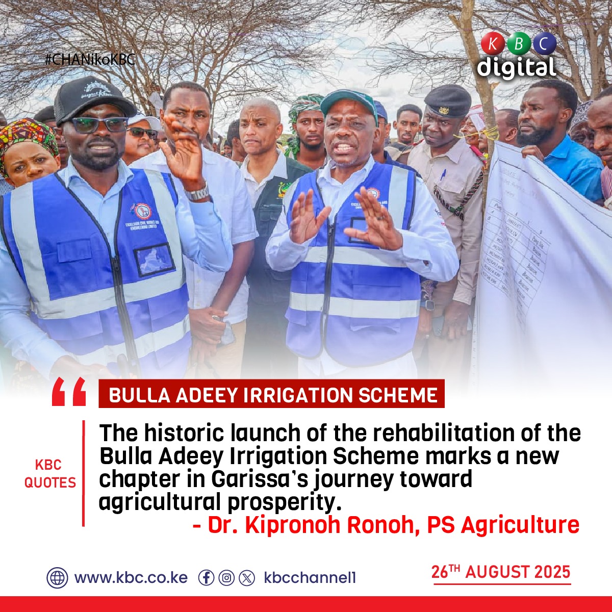 Thank you, President <a href="/WilliamsRuto/">William Samoei Ruto, PhD</a>, for delivering for the farmers of Garissa County. The progress is felt across the county, and it is something we once thought could not be achieved.