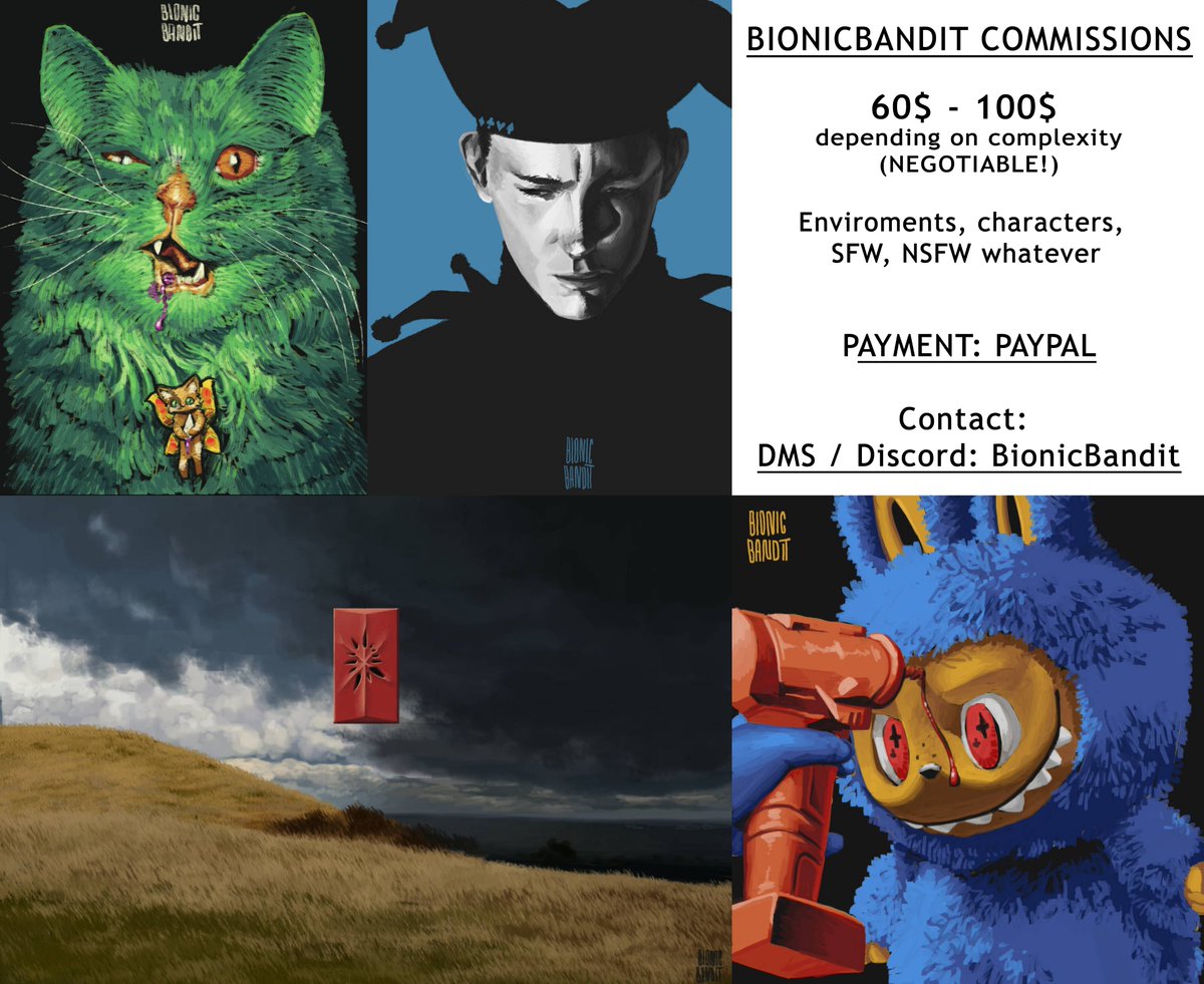 Prices negotiable i just like do draw for people but also need to pay rent so tips welcome if youre extra rich