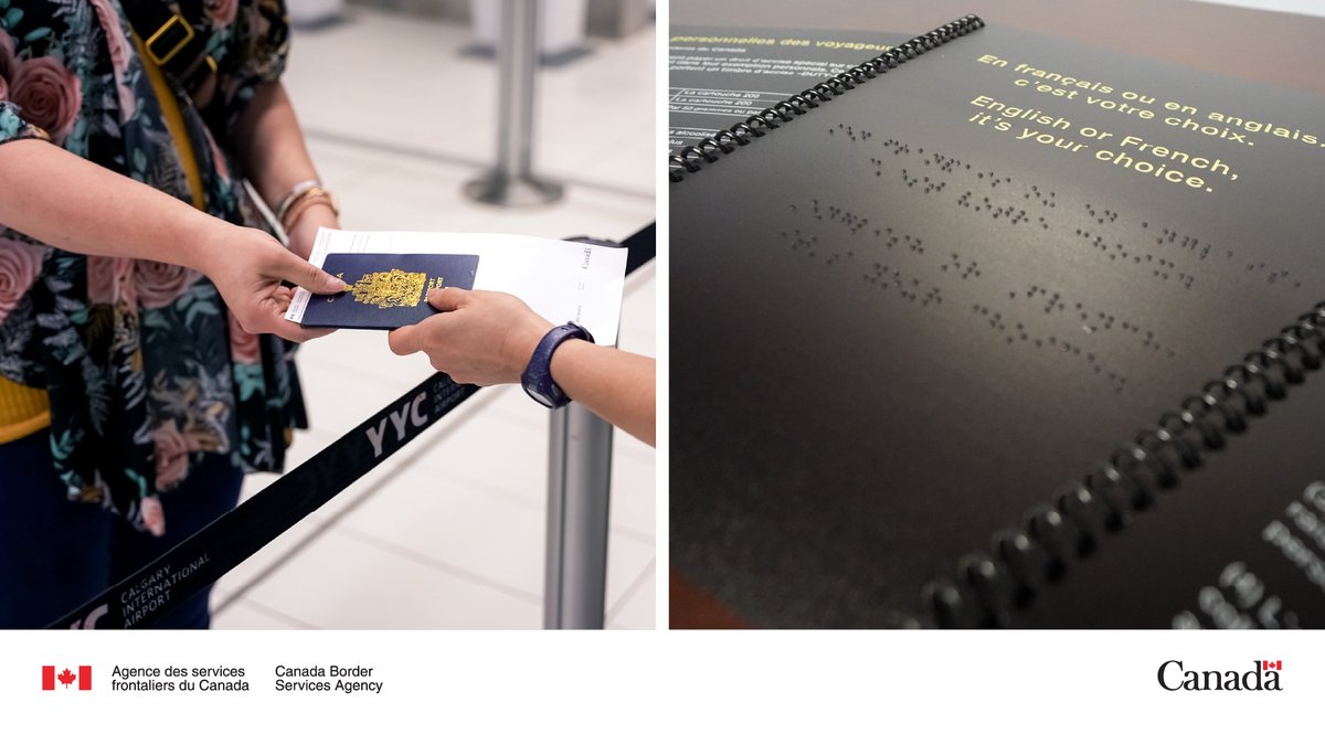 FrontiereCan's tweet image. #LSV : Vous pouvez demander des informations en braille sur les formalités d'enregistrement des voyageurs à votre arrivée, dans la plupart des grands aéroports canadiens ?
Nous rendons les voyages plus accessibles.

Plus d'informations : cbsa-asfc.gc.ca/travel-voyage/…