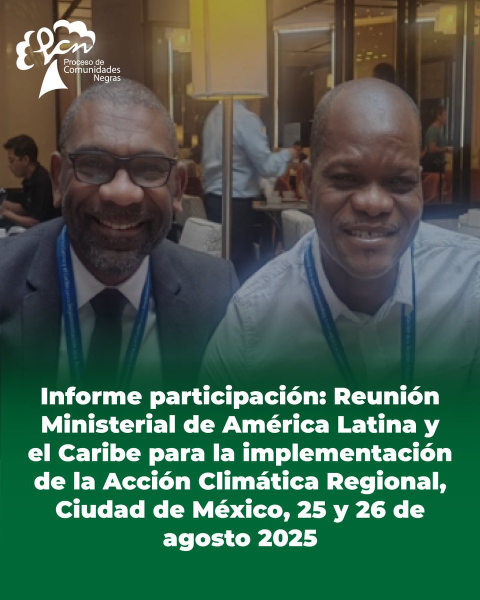 renacientes's tweet photo. Desde el PCN y la CITAFRO llevamos la voz del Pueblo Afrodescendiente a la Reunión Ministerial de América Latina y el Caribe en México 🇲🇽.
Seguimos posicionando nuestra agenda rumbo a la #COP30 en Brasil.

#JusticiaClimática #PCN #CITAFRO https://t.co/cWlie2IjVQ