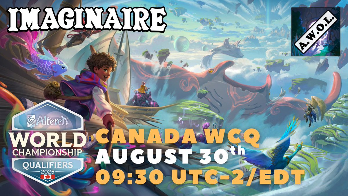 Blue (@blueoaktv) on Twitter photo Come watch the <a href="/Altered_TCG/">Altered TCG</a> WCQ: Montreal Official Broadcast brought to you by Imaginaire & A.W.O.L. on the A.W.O.L. Channel! Come watch the <a href="/Altered_TCG/">Altered TCG</a> WCQ: Montreal Official Broadcast brought to you by Imaginaire & A.W.O.L. on the A.W.O.L. Channel!