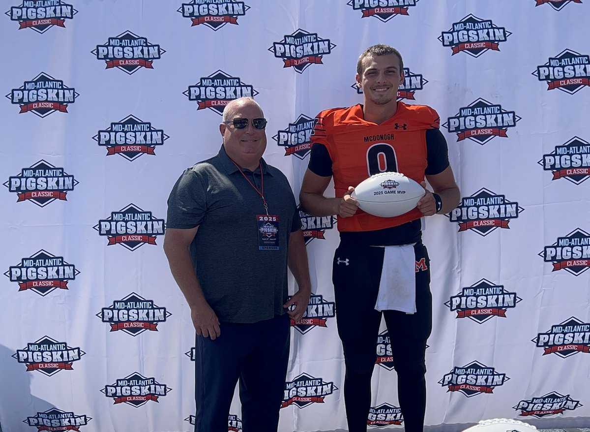 EdOBrienCFB (@edobriencfb) on Twitter photo Congrats to McDonogh on their 38-21 win over St. Anthony’s here at the Mid-Atlantic Pigskin Classic <a href="/MidAtlanticPSCL/">Mid-Atlantic Pigskin Classic</a> .
Game MVP <a href="/braeden_palaz09/">Braeden Palazzo</a> (Braeden Palazzo) <a href="/Preps_247/">AllStatePreps</a> <a href="/McDonoghFB/">McDonogh Football</a> Congrats to McDonogh on their 38-21 win over St. Anthony’s here at the Mid-Atlantic Pigskin Classic <a href="/MidAtlanticPSCL/">Mid-Atlantic Pigskin Classic</a> .
Game MVP <a href="/braeden_palaz09/">Braeden Palazzo</a> (Braeden Palazzo) <a href="/Preps_247/">AllStatePreps</a> <a href="/McDonoghFB/">McDonogh Football</a>