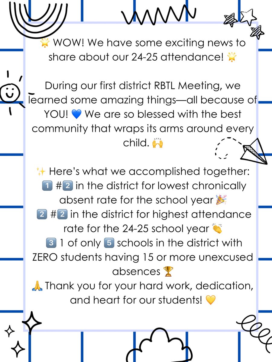 WOW! We have some exciting news to share about our 24-25 attendance! ⭐️