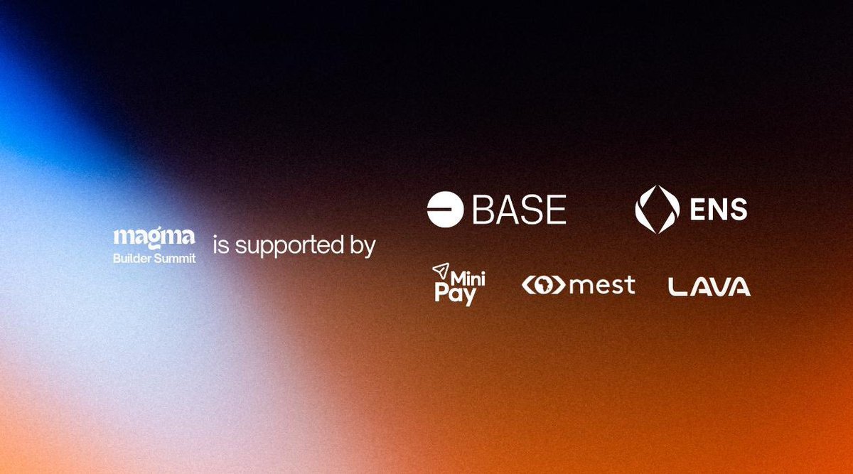 Base、ENS、MiniPay、MEST、LAVAなどを含むMagma Builder Summitの支援者