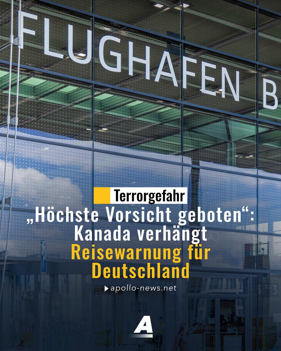 Höchste Zeit 🤔

Auf der Website der kanadischen Regierung wird vor Reisen nach Deutschland gewarnt, wegen Terrorgefahr gelte„höchste Vorsicht“. Kanadische Staatsbürger sollen besonders „achtsam“ sein.

apollo-news.net/hchste-vorsich…