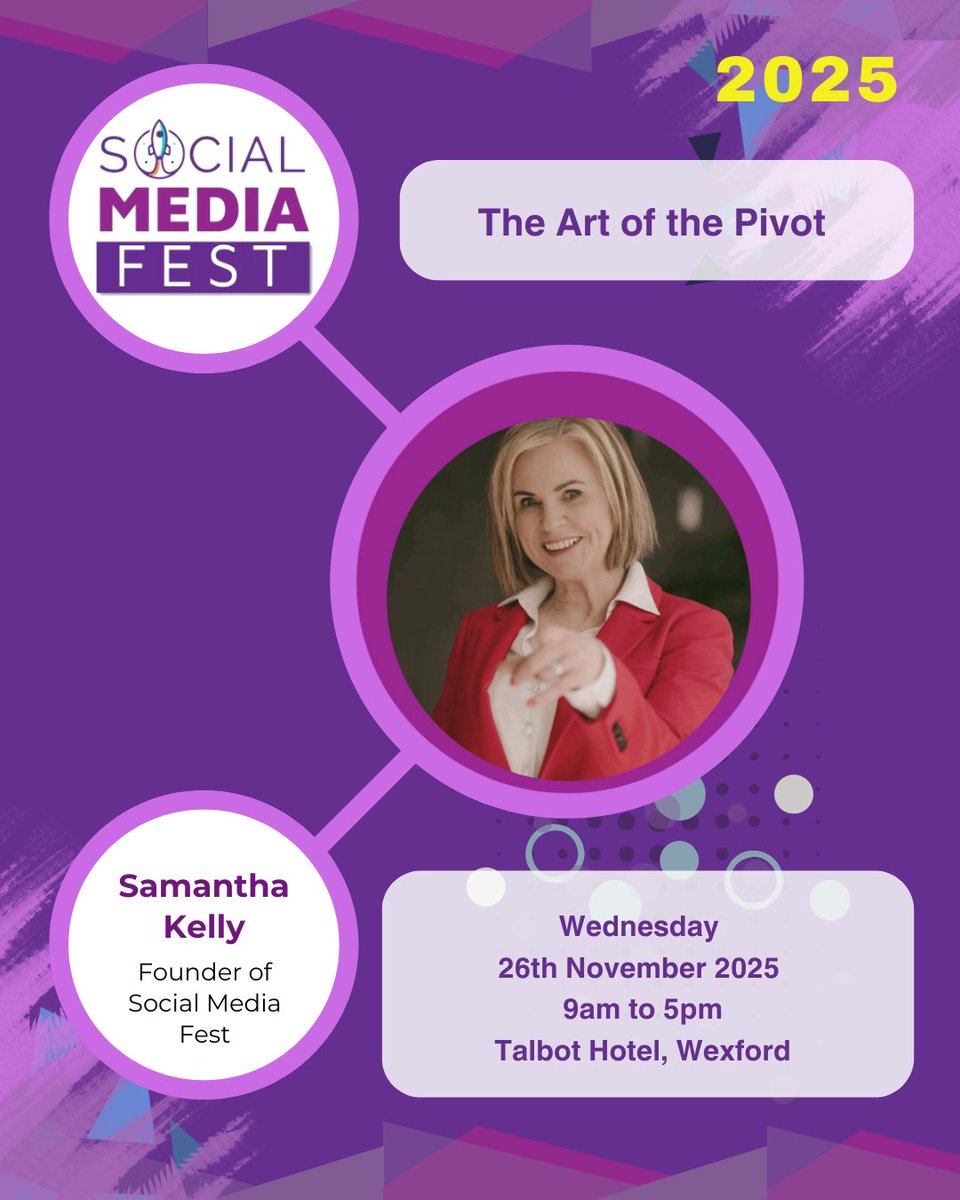 Samantha Kelly (@tweetinggoddess) on Twitter photo We're back! <a href="/SocialMediaIre/">Social Media Fest</a> is returning to #Wexford on the 26th of November.
Last chance to grab your early bird tickets ⏬️
Please repost so business owners who might like to go will see this.
There are also virtual tickets available if you want to join us from anywhere in We're back! <a href="/SocialMediaIre/">Social Media Fest</a> is returning to #Wexford on the 26th of November.
Last chance to grab your early bird tickets ⏬️
Please repost so business owners who might like to go will see this.
There are also virtual tickets available if you want to join us from anywhere in