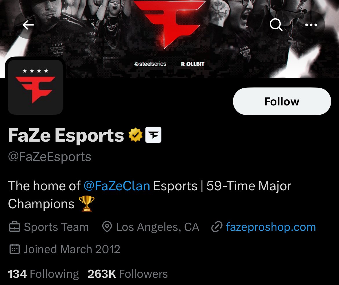 HispanicHeight's tweet image. Just curious, if Faze are 59-Time Major Champions, then how many do Optic have?