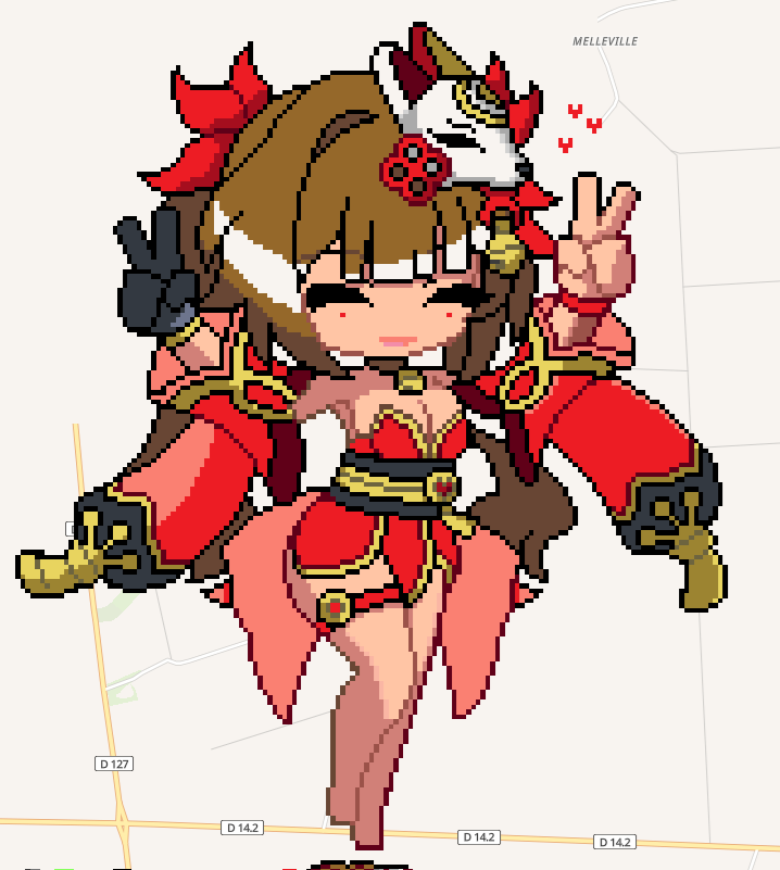 FINALLY, AFTER 2 WEEKS OF INTENSE PIXELING!

Hope you guys like it, done all alone. Colors are not perfect, but i did the best i could with the one available!

The 3 hearts next to her are not from me! Glad to see people like it already

RT and spread Sparkle love... Or else.