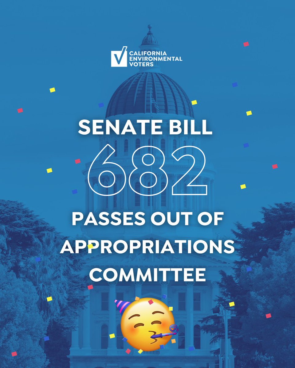 Huge win for CA! SB 682 passes out of appropriations! 

SB 682 will protect people from exposure to harmful chemicals, prevent further contamination, and will hold manufacturers accountable.

Thank you to our climate champ, Senator <a href="/BenAllenCA/">Ben Allen</a>!