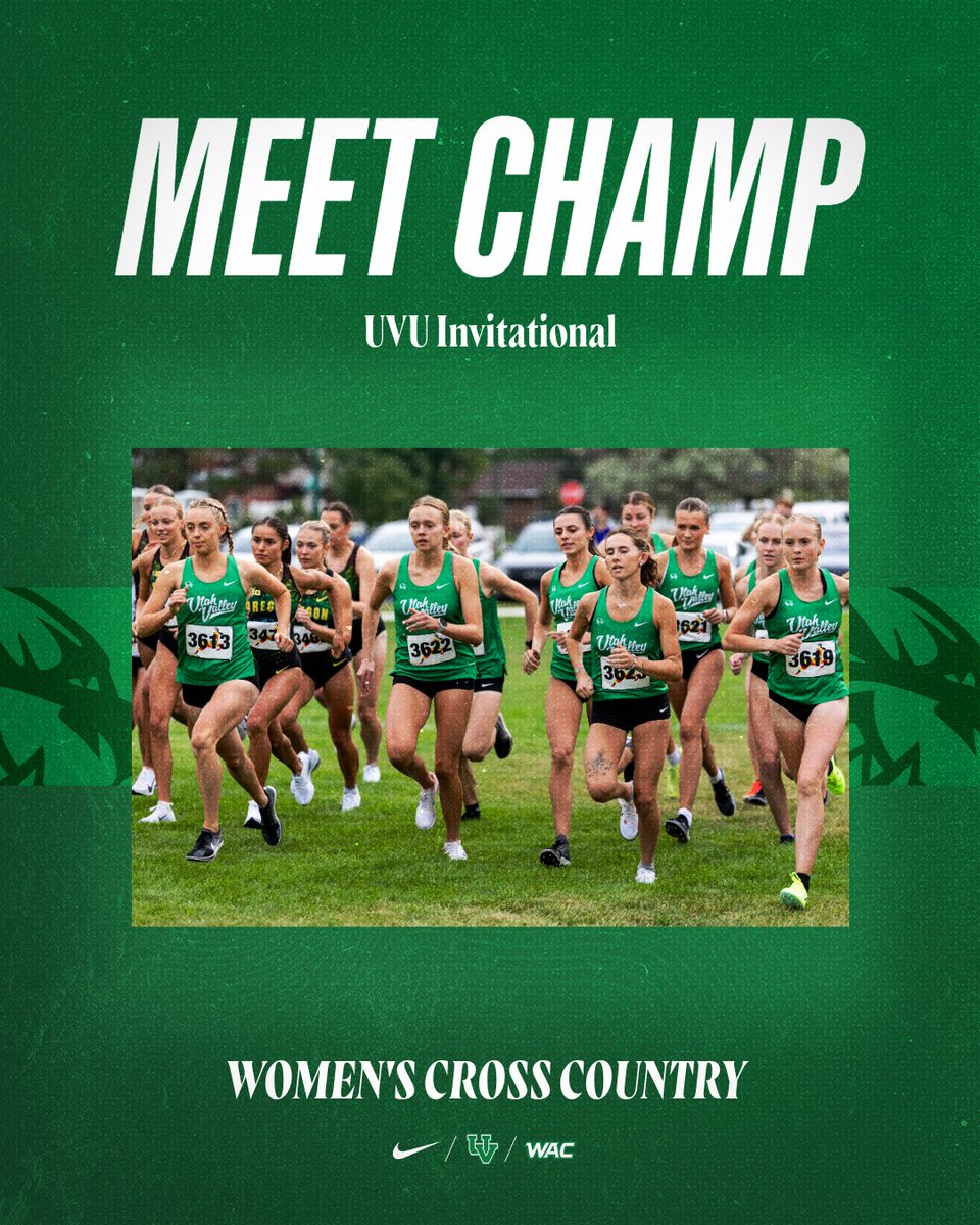 The Wolverine Women are your 2025 UVU Invitational meet champions! 🏆

Following individual champ Morgan Nokes, Ari Trimble (2nd), Paisley Taylor (6th) and Artana Nice (10th) led Utah Valley with four of the top 10 finishers!

#GoUVU | #ValleyForged