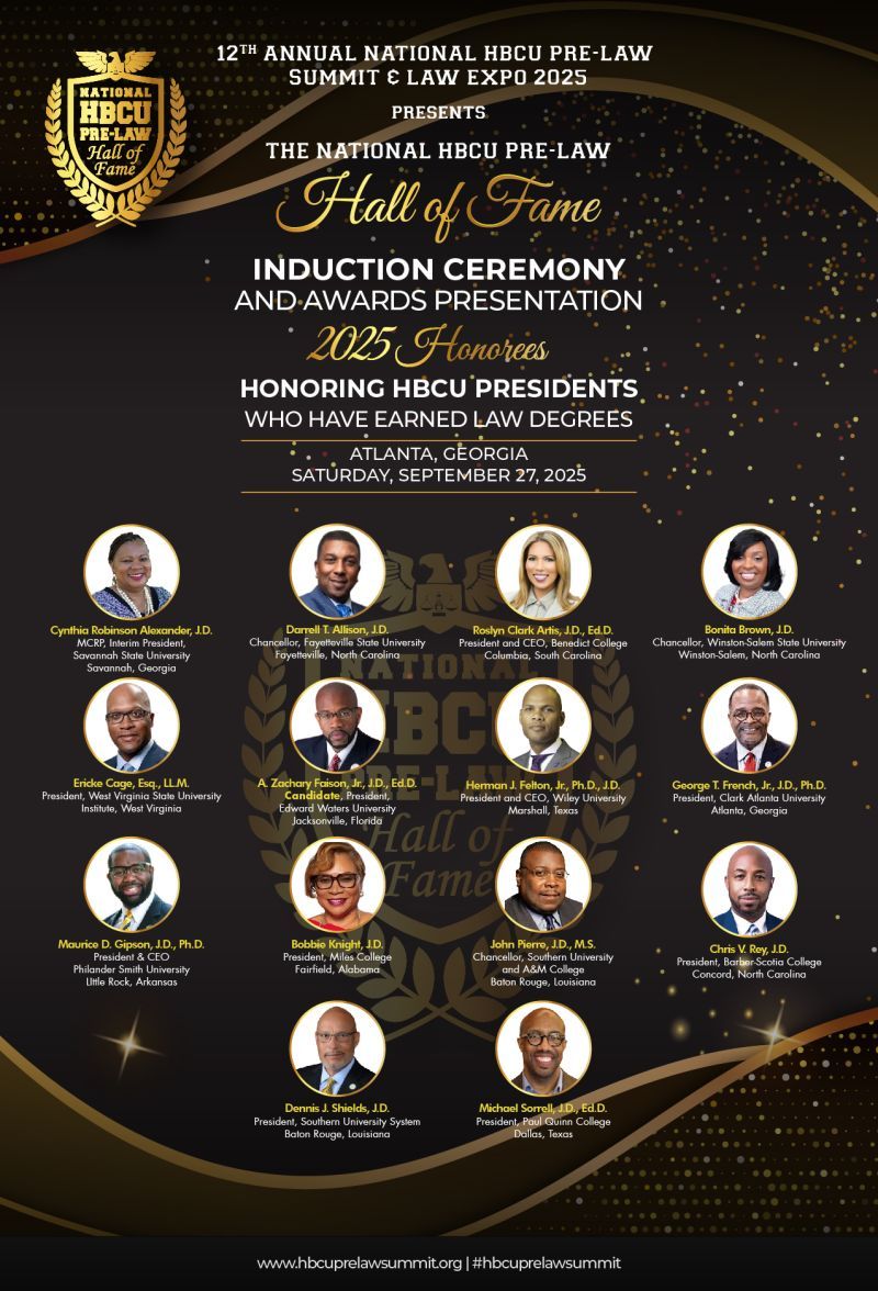 Cynthia Robinson Alexander, former CREW Atlanta President &amp; current president of Savannah State University, will be honored at the National HBCU Pre-Law Summit &amp; Law Expo. 

Join us in celebrating HBCU college presidents who have also earned law degrees!
 
hbcuprelawsummit.org