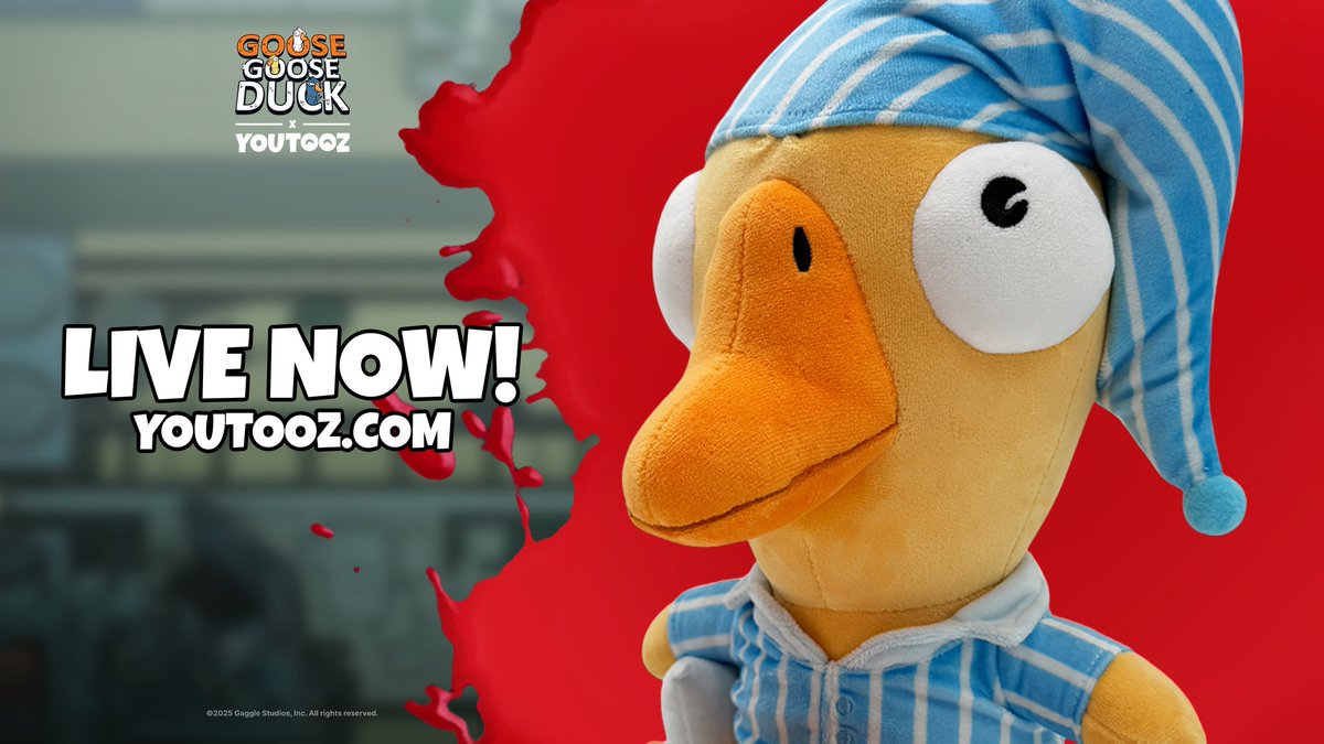 🎉 It’s here! The Goose Goose Duck x @Youtooz Dozing Dodo Plush is officially live!
Soft, cozy, and available now for preorder for 4 weeks only! 💤
👉 Get yours: youtooz.com/products/dozin…