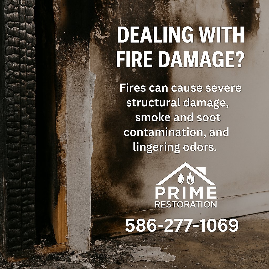 PrimeRestoratio's tweet photo. 🔥 Fire Damage? Don't wait!
Fires don’t just burn — they leave behind smoke, soot, and toxic residue that seep into walls, ceilings, and air systems. Professional restoration removes contaminants, repairs damage, and restores safe living conditions

📞 Call us today: 586-277-1069 https://t.co/J2chKdAiDE