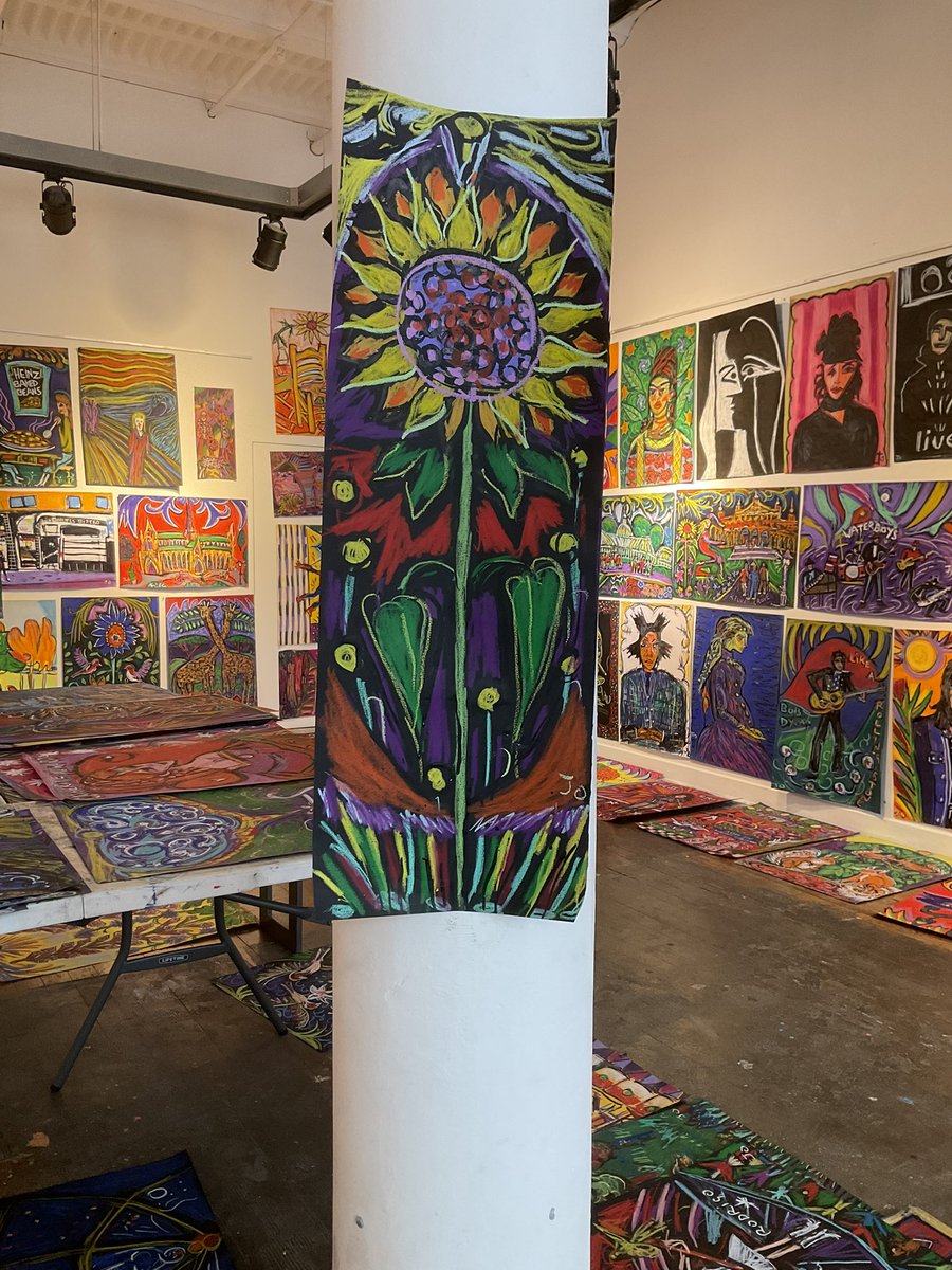 A sunflower for today, we sold a lot of pictures today  size 30x85cm no6289