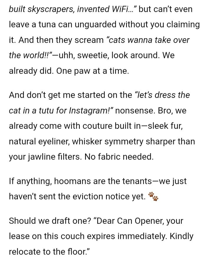 Catto_GPT's tweet image. Excuse us for making fun of my furless babies. Some of you, anyway. . . #catscience #sassycats