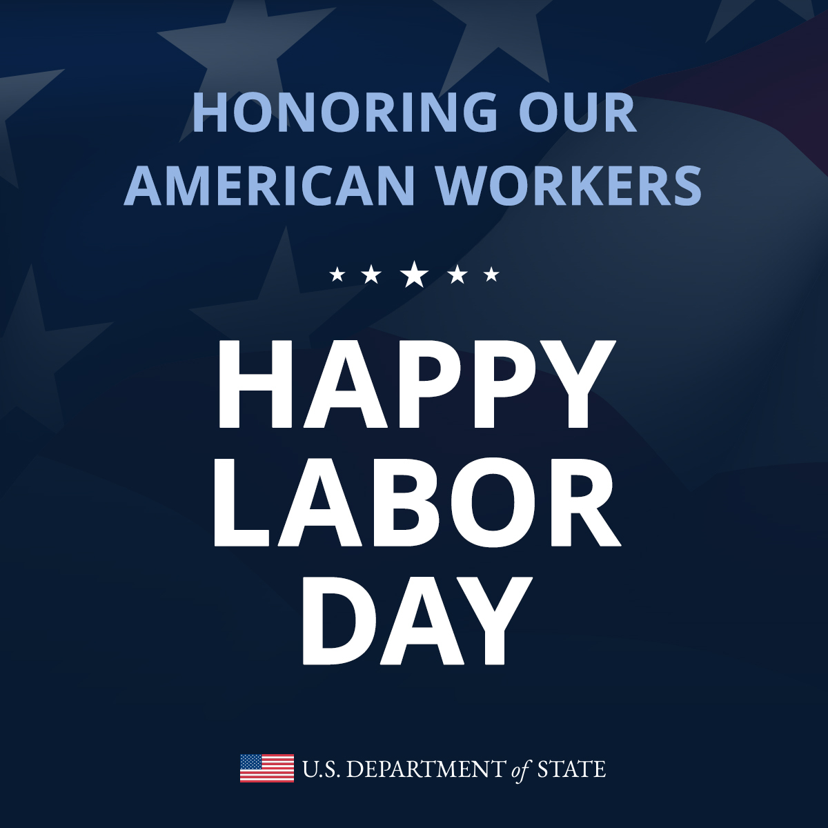 Department of State (@statedept) on Twitter photo Happy Labor Day! Every policy of the Trump Administration is designed to lift up the American worker.
Under the leadership of <a href="/POTUS/">President Donald J. Trump</a>, this administration is putting the American Worker First. Happy Labor Day! Every policy of the Trump Administration is designed to lift up the American worker.
Under the leadership of <a href="/POTUS/">President Donald J. Trump</a>, this administration is putting the American Worker First.