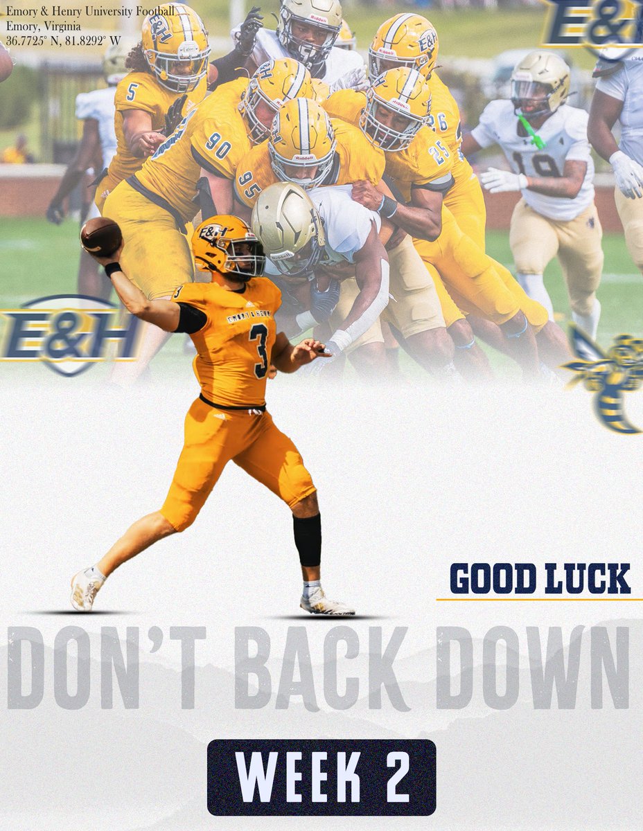 Thanks to <a href="/CoachTall/">Bruce Tall</a> &amp; <a href="/EmoryHenry_FB/">E&H Football</a> for the good luck wishes! <a href="/CoachWalters_/">Mitchell Walters</a>