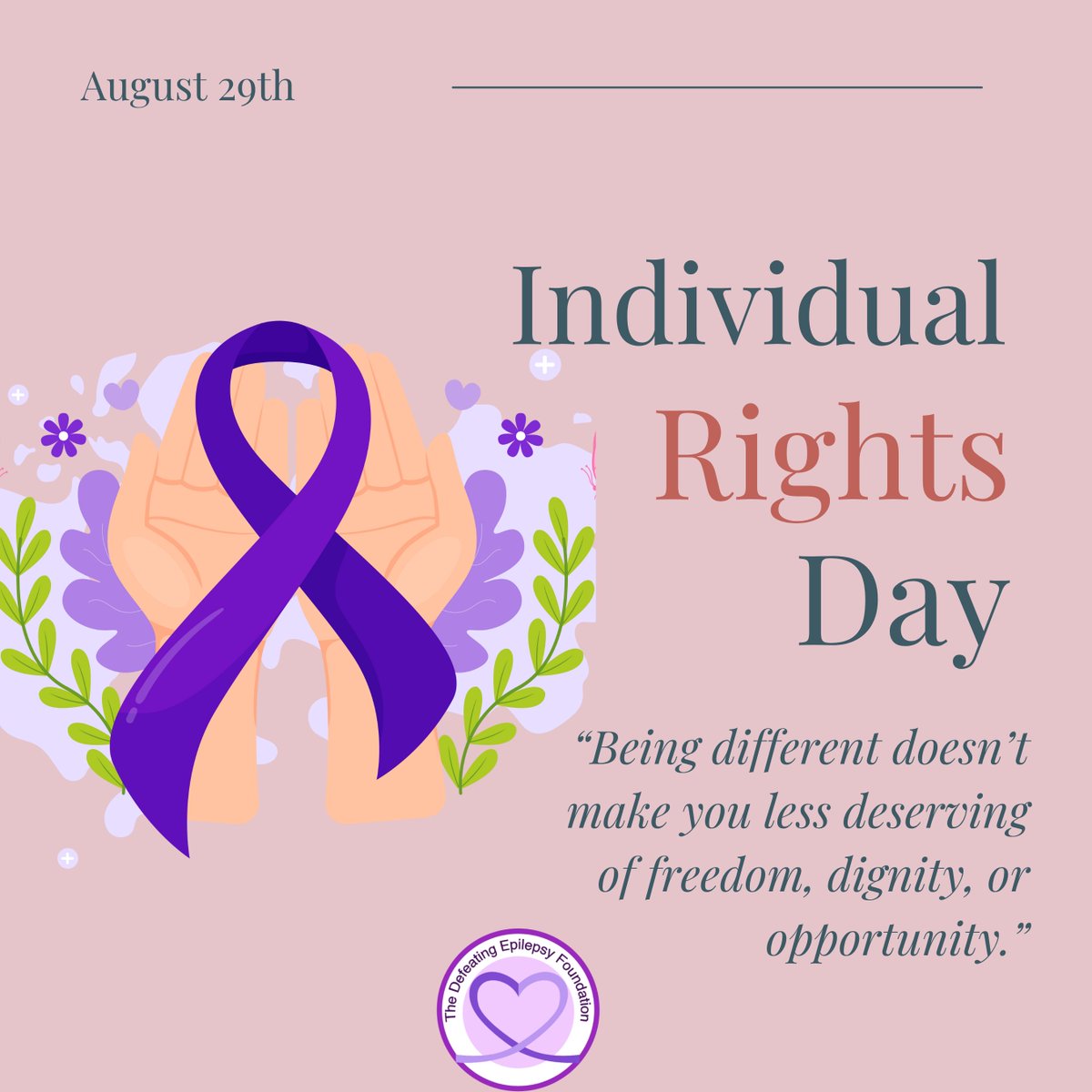 On Individual Rights Day, we affirm this:
Every person—no matter their diagnosis, ability, or condition—has the right to live with respect and access.
#EpilepsyAwareness #DefeatingEpilepsy