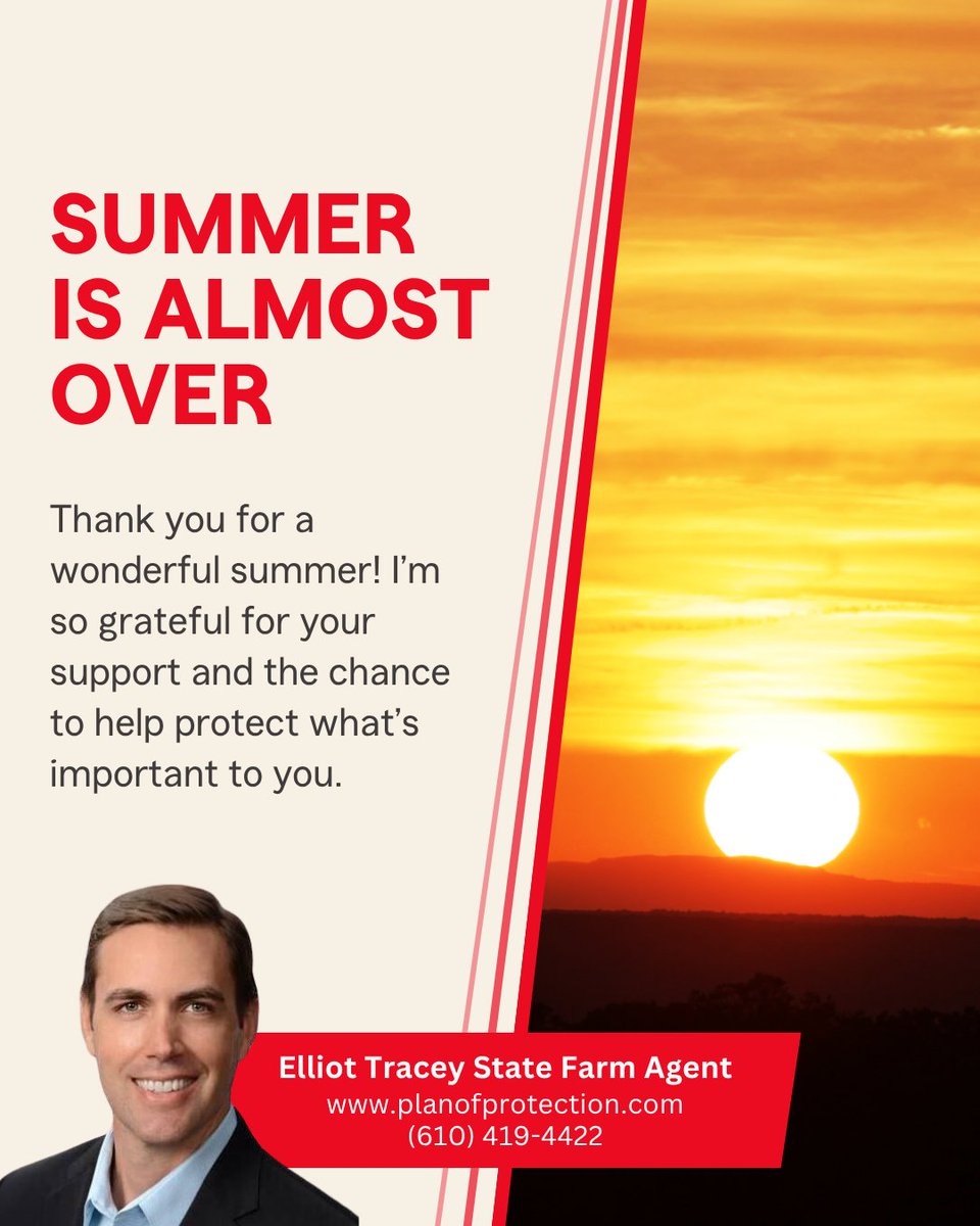 ElliotFarm's tweet photo. From sunny days to stormy ones, we spent the summer being there for our Good Neighbors. Whether it was auto, home, or life insurance, we were proud to help protect what's important to you. Thanks for an unforgettable season, Bethlehem! #SwitchToElliotTracey #EndOfSummer https://t.co/KItknkGh9h