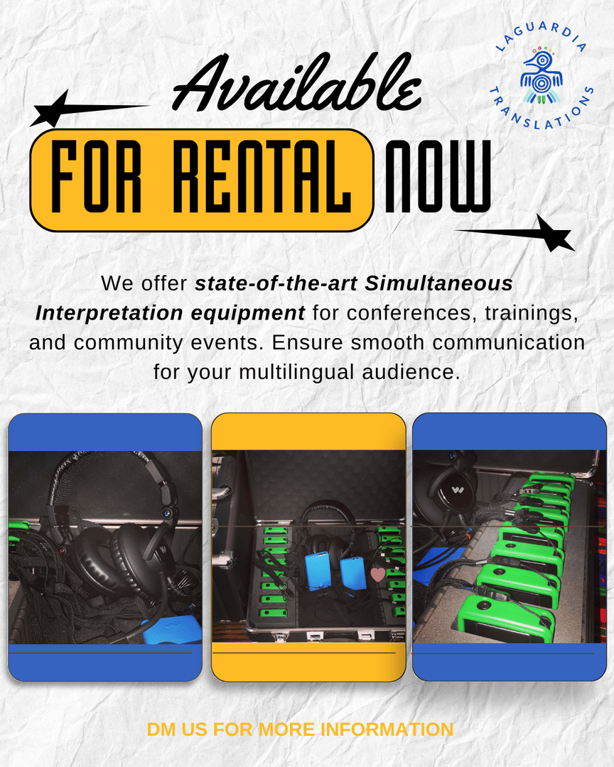 LaguardiaLang's tweet image. 🎧 Make your next event multilingual-ready!
No more language barriers—just clear, real-time communication.

👇 Tap to see how we can help!
#InterpretationEquipment #EventSolutions #MultilingualEvents #LaguardiaTranslations #ConferenceInterpreters