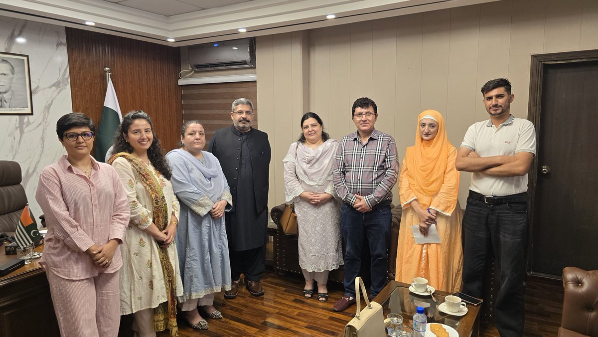 Senate's Standing Committee on Kashmir Affairs &amp; Gilgit-Baltistan's Chair, Hon. Asad Qasim, met with GBAF for a brief on flood impacts in GB, underscoring extensive damages &amp; threats to livelihoods, &amp; will submit evidence-based inputs on GLOF programming &amp; environmental policy.