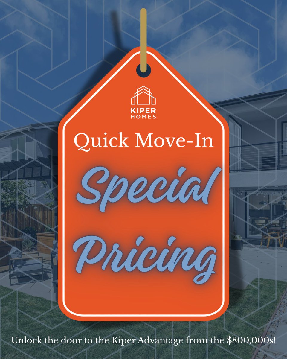 Move-In Ready + Better Pricing = WIN! 👏 

Kiper Homes inventory homes are available NOW in all three of our River Islands communities with improved pricing! Why wait to build when you can move in today and save?

kiperhomes.com/quick-delivery…