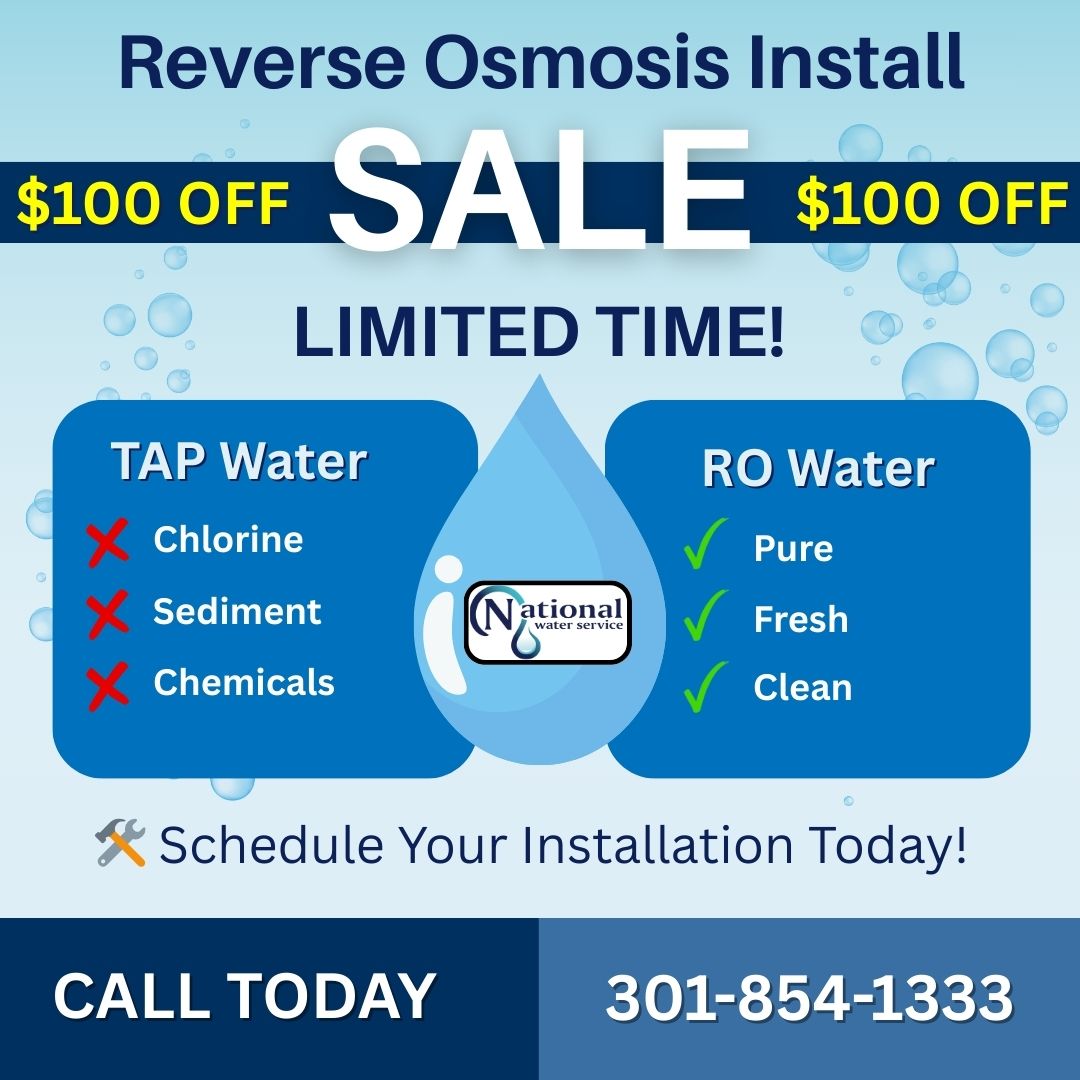 N_W_S_C's tweet image. 💧 Friday Feature: Reverse Osmosis Sale! 💧

🚫 Say goodbye to chlorine, sediment &amp;amp; chemicals.
✅ Say hello to pure, fresh water from your tap!
🌟 $100 OFF RO Installs 🌟
✨ Limited Time – Don’t Miss Out! ✨

🔧 Schedule today!
📞 301-854-1333
#WaterYouCanTrust #ReverseOsmosis
