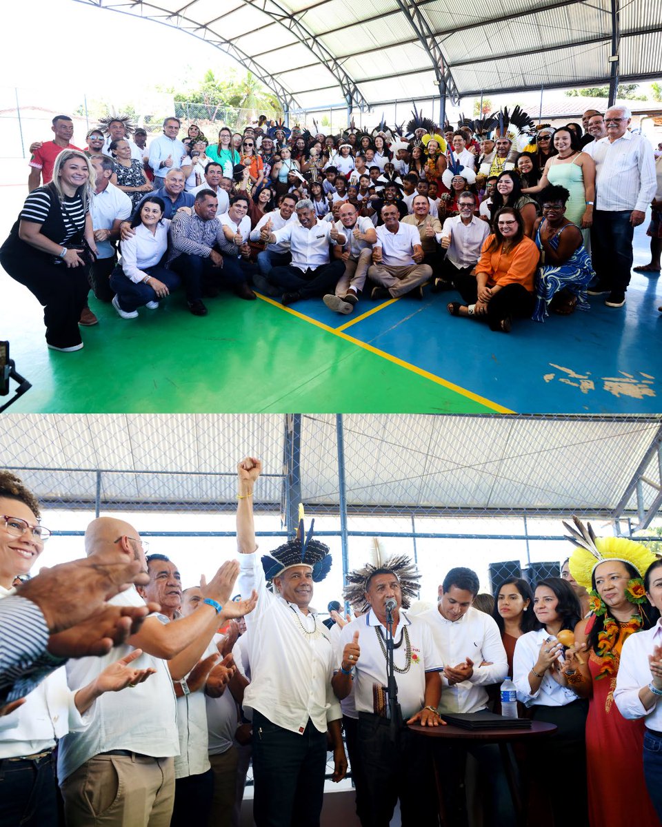 Jeronimoba13's tweet photo. Hoje foi um dia especial em #Ibotirama!

Chegamos para cuidar da população, fortalecendo a educação, a saúde, a infraestrutura e a agricultura familiar no município. Inauguramos a ampliação e modernização do Colégio Estadual Indígena de Tempo Integral Marechal Rondon, localizado na Aldeia Tuxá, e a nova sede do Colégio Odontina Laranjeira, na sede municipal. Já na saúde, toda a região será beneficiada com o novo Hospital Regional do Velho Chico.

E tem mais: ônibus escolar novinho, pavimentação no entroncamento da BR-242, equipamentos para a fábrica de vassouras ecológicas, cozinhas comunitárias, kits de horta, entre outras entregas que reforçam nosso compromisso com o povo baiano. Seguimos trabalhando com respeito às raízes e atenção a cada canto da Bahia.

#GovernadorJerônimo