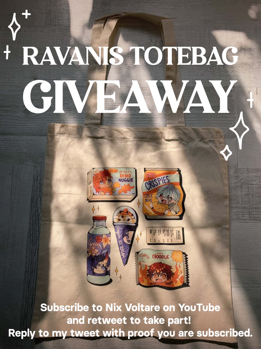 nouki_does_art's tweet image. Giving away one of my Ravanis totebags! ✨

Subscribe to Nix Voltare on YT, reply with proof and retweet this tweet to take part! 
&amp;gt;&amp;gt; youtube.com/@NixVoltare

Shipping worldwide incl., please be over 18 to enter.
This giveaway ends September 10th.
Winner will be chosen at random.
