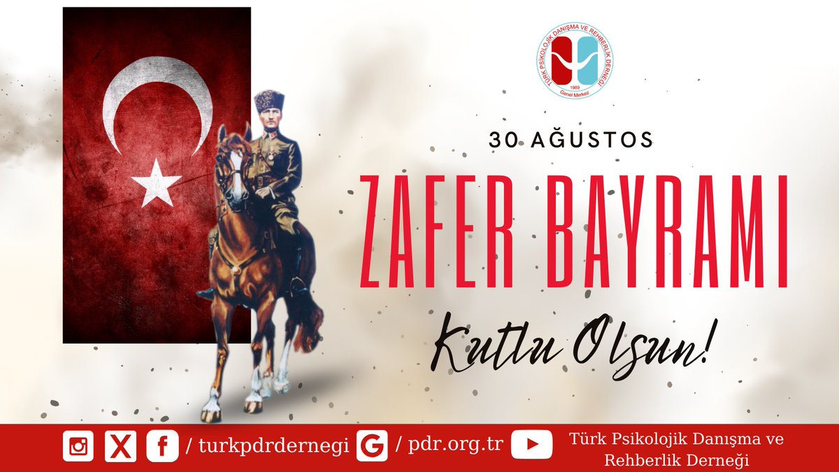 30 Ağustos Zafer Bayramı

Zaferin 103. yıl dönümünde Ulu Önder, Baş Komutan Gazi Mustafa Kemal Atatürk'ü, silah arkadaşlarını ve tüm kahraman Mehmetçiklerimizi rahmet ve minnetle yad ediyoruz. 

#30agustos 
#30AgustosZaferBayramı 

<a href="/turkpdrdernegi/">Türk PDR Der- Psikolojik Danışma ve Rehberlik</a>