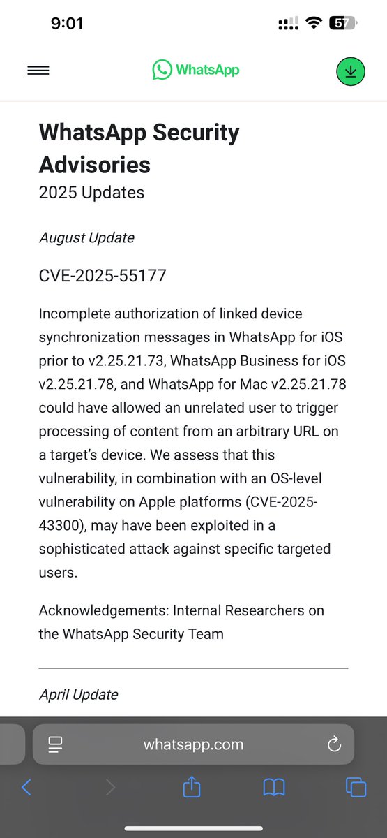 h4x0r_dz's tweet image. WhatsApp 0-day exploited in the wild