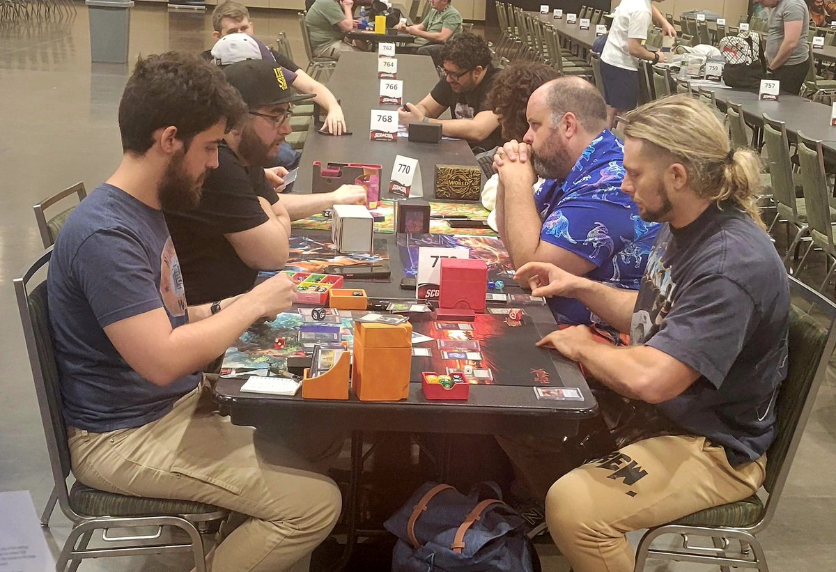 Pro wrestler <a href="/LexisKingWWE/">King</a> battles it out in a #fabtcg event at SCG CON Orlando! 💪

You never know who you'll see at our events! 👀

Thanks for the photo <a href="/fireshoes/">Robert Taylor🔥✈️ SCG Orlando</a>! 

#SCGOrlando <a href="/fabtcg/">Flesh and Blood</a>