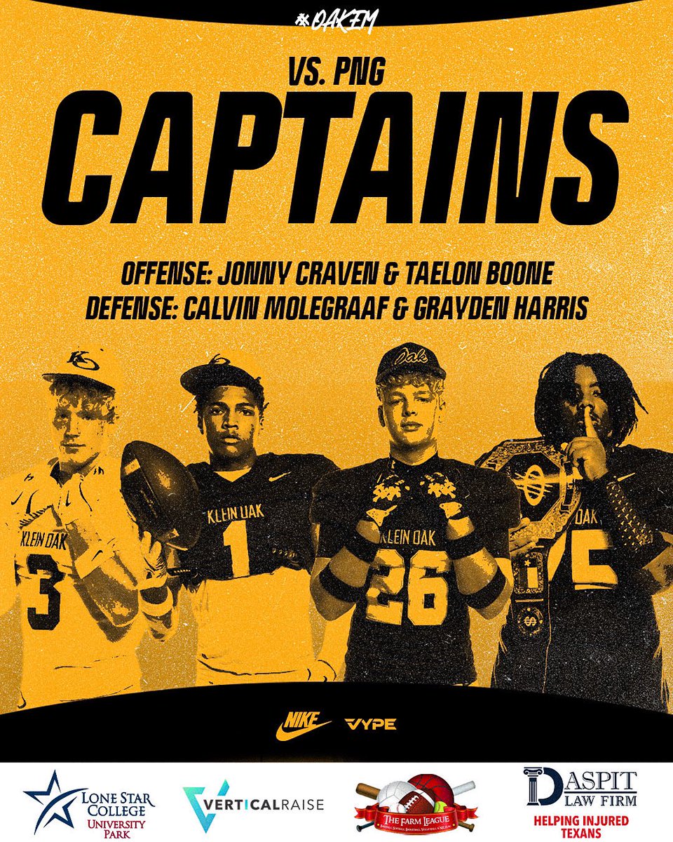 Your captains for this week🫡

#OakEm #thecOde