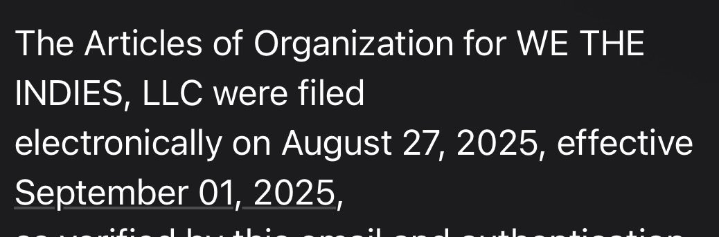 I am officially official yay😭

We the Indies,✨LLC✨