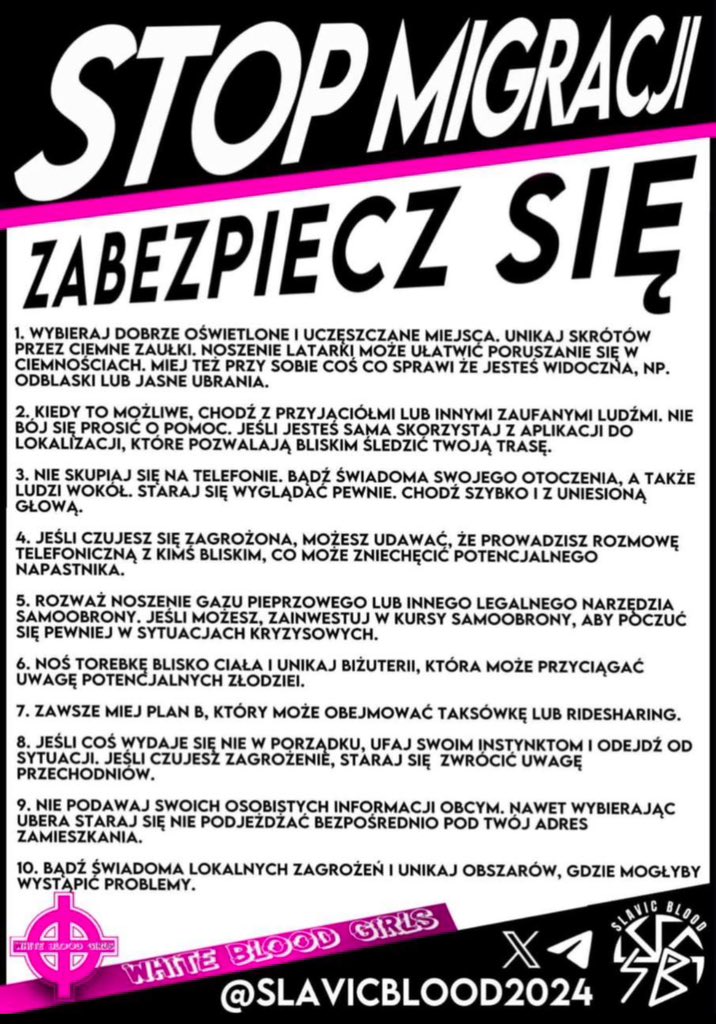 Podajemy dalej plakat od naszej zaprzyjaźnionej organizacji kobiecej.
Wykonały mega dobrą robotę!
To przekaz od kobiet dla kobiet, my tylko udostępniamy treść.

Dziewczyny zachęcają do drukowania, klejenia i pamiętania o bezpieczeństwie.

Dziękujemy, że jesteście 🫡