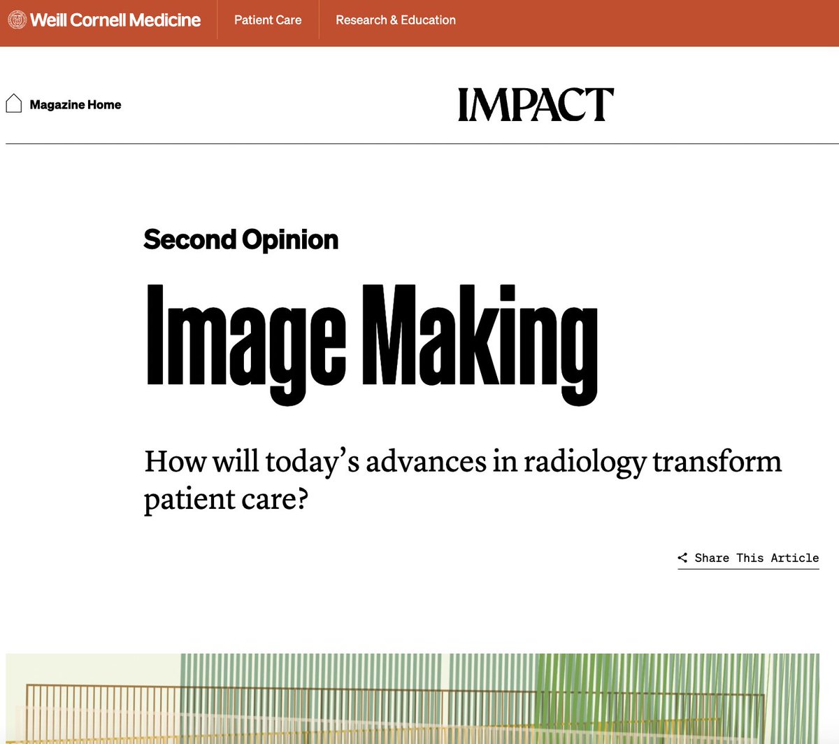 How will #radiology transform patient care? Our musings <a href="/WCMRadiology/">Weill Cornell Medicine Radiology</a> #BHII #Alzheimers.
impact.weill.cornell.edu/summer-2025/se…