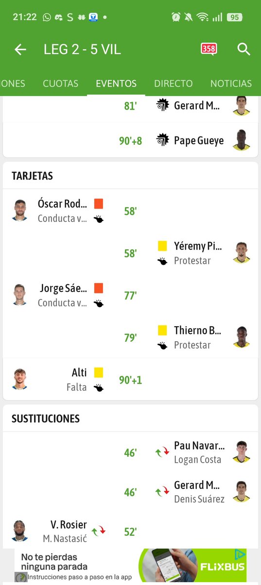 yo creo que el único partido que no podré superar es el partido del leganes villareal, el villareal hasta entonces no había ganado y el árbitro empezó a sacarse tarjetas en nuestra cara todo gracias a las increíbles actuaciones de teatro de Baena y Yeremy Pino