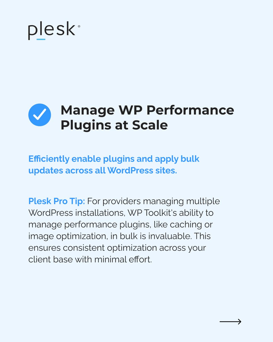 Plesk's tweet image. Struggling with website speed & SEO drops? Our new #PleskProChecklist is here to help, with insights on #Performance & #SpeedOptimization for blazing-fast sites with tips on caching, MySQL optimization & more. Check out the full guide here: b.link/mfdt821n #SiteManagement