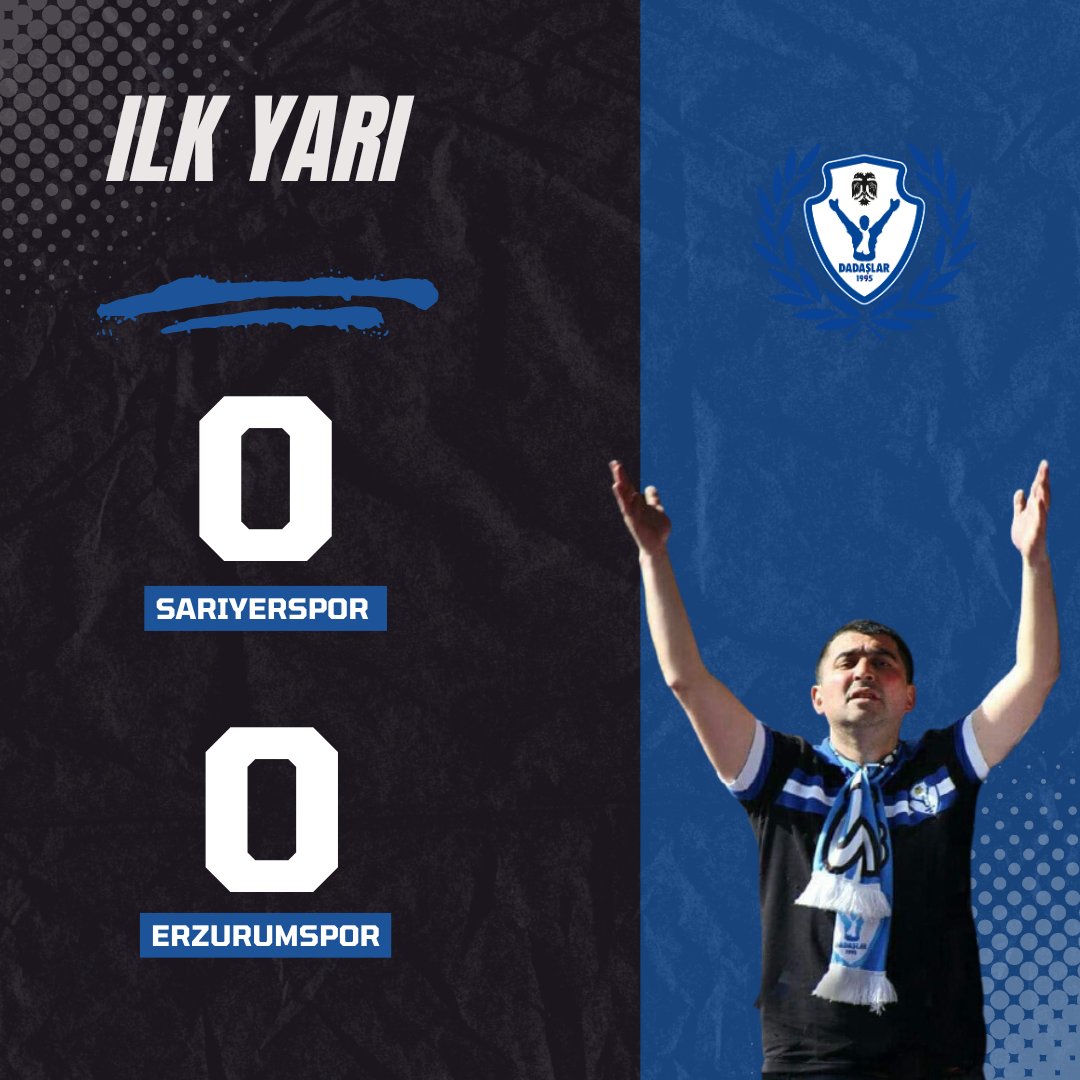 İlk yarı sonucu:
Sarıyerspor 0-0 Erzurumspor 

#Erzurumspor #DadaşlarGrubu #Zaferİçin