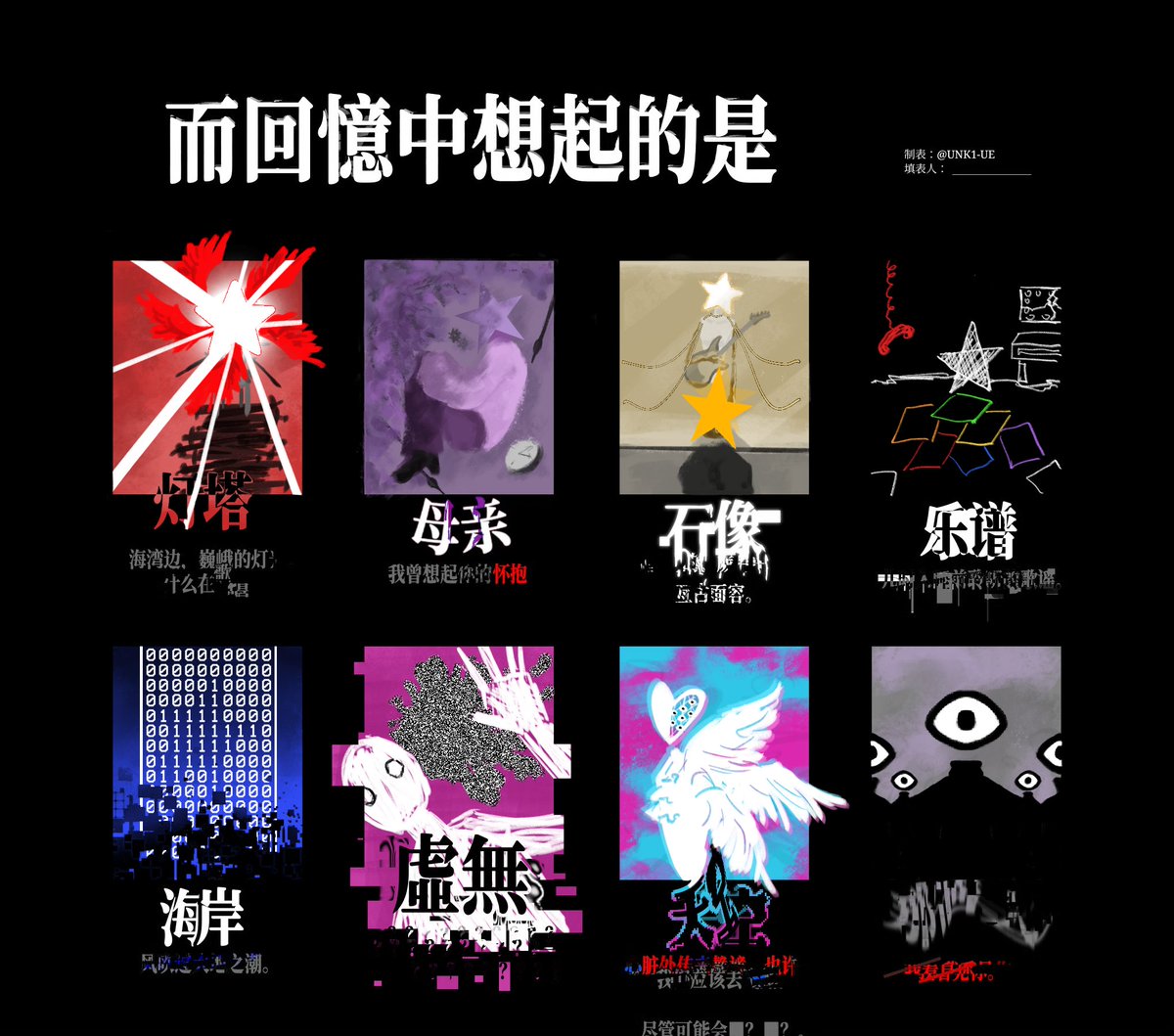 SeeeeecretXD's tweet image. And what comes to mind is...

Beacon/Mother/Statue/Sheets of music
Coast/Nothing/Sky/S̵̨͞o҈̢͞m̸̢̕e̴͜͝o҉҇͜n̷̛͢e҈͢͞

#AChamberOfStars #TheEndlessEmpty