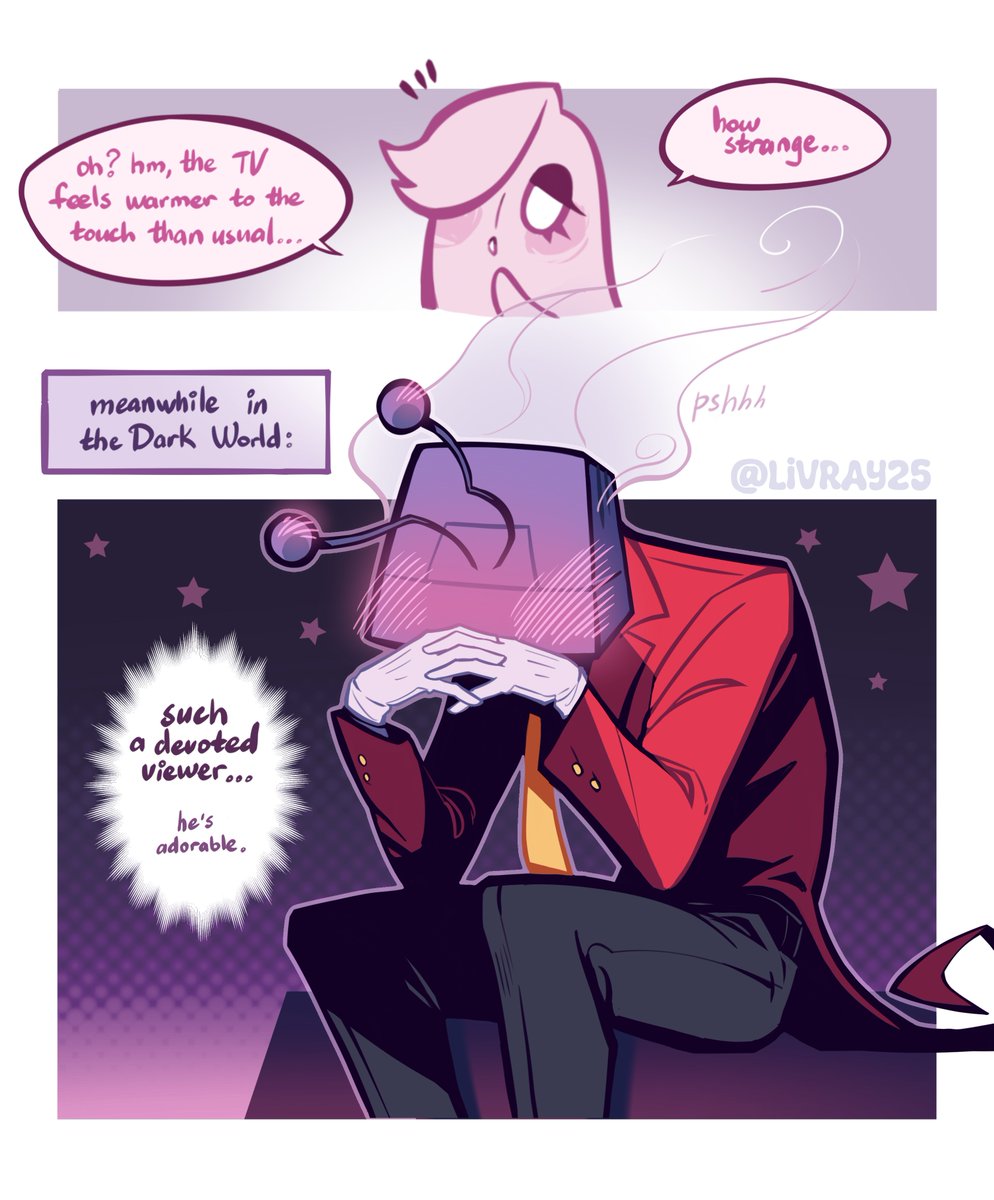 mettaton is very excited about his new TV
#DELTARUNE  #mettatenna