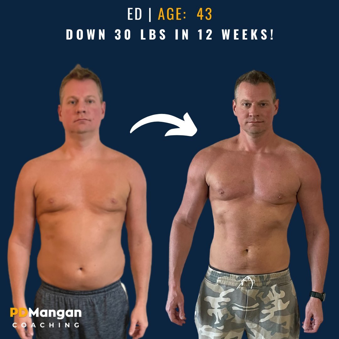 *A FEW SEPTEMBER COACHING SPOTS OPEN*

If you give me 1 hour per week for exercise...

And let me help you dial in your nutrition and lifestyle...

I'm confident I can help you lose the excess weight you've been carrying, without much fuss.