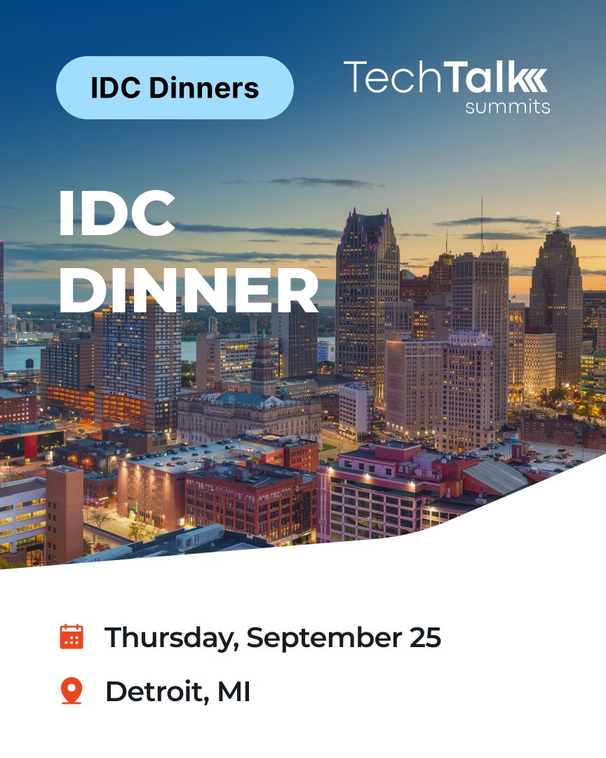 techtalksummits's tweet image. #DetroitTech, our next #TechnologyExecutiveSummit is less than one month away! Don&apos;t miss this evening of valuable networking over a high-end dinner and drinks. Register now to elevate your career and network with the brightest minds in the industry. We look forward to seeing you…