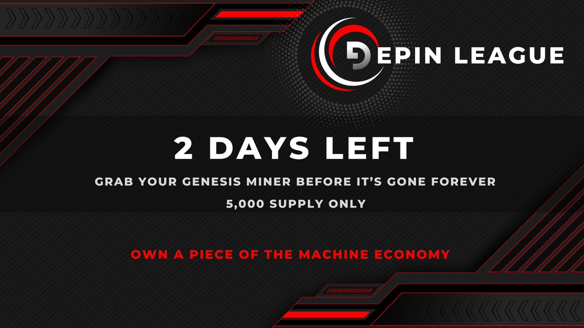 ⏳ Just 2 days left until the Genesis Miner Offering closes!

⚡ Only 5,000 miners exist — once sold out, they’re gone forever.
💰 100 USDT each → daily $DPL yields from day one.
⛏️ No hardware, no complicated setup. Just activate &amp; earn.

👉 Grab yours before time runs out
