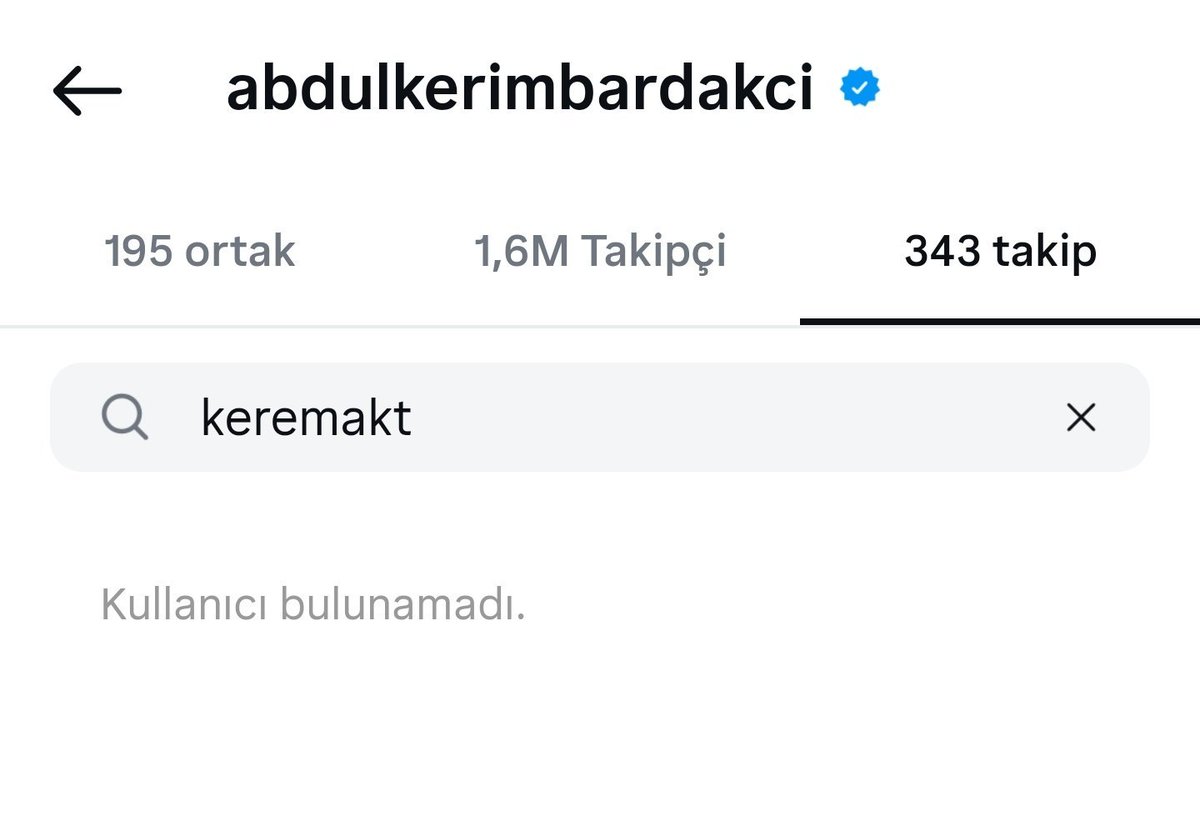 Abdülkerim Bardakçı'da Kerem Aktürkoğlu'nu takipten çıktı.
