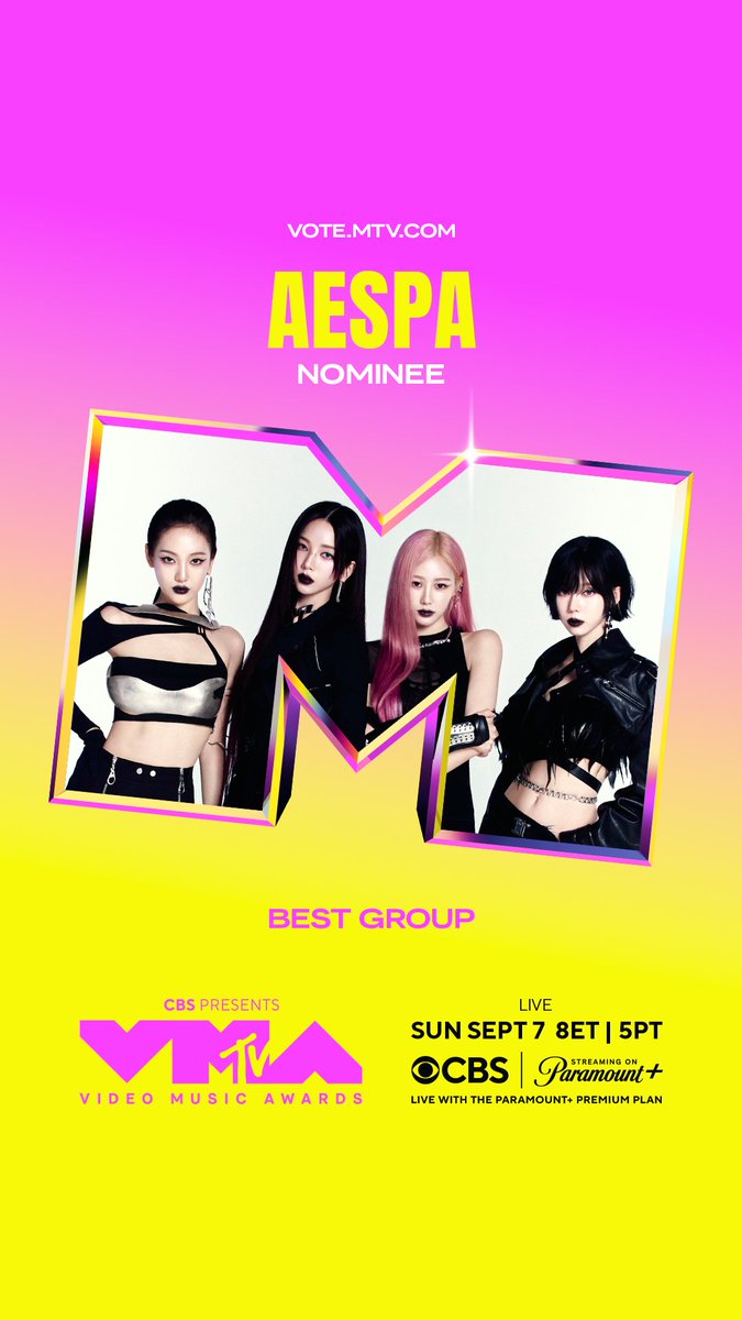 <a href="/aespa_official/">aespa</a> is up for Best Group at the 2025 #VMAs! Vote NOW on <a href="/MTV/">MTV</a>'s Instagram story + check back tomorrow to see who advances to round two!

Reply with a ⚡️ if you voted for Aespa today!