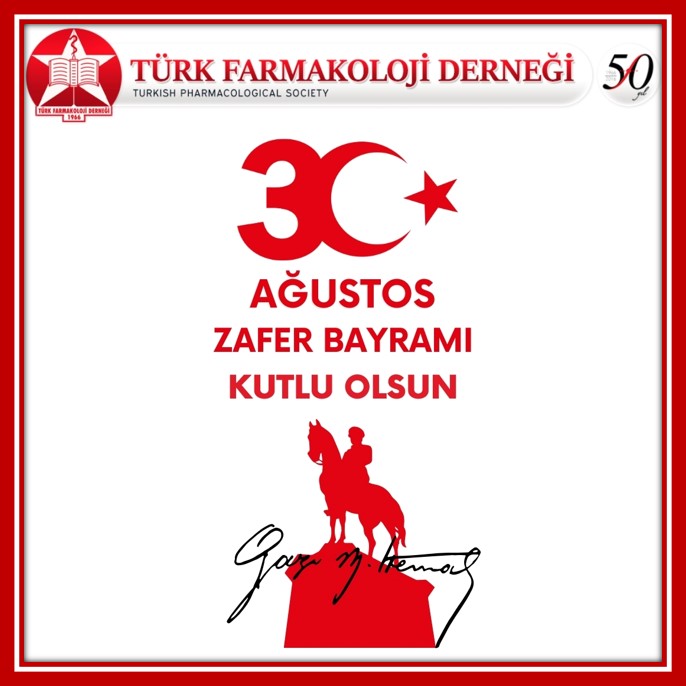 TFDTurk's tweet photo. 30 Ağustos Zafer Bayramımız Kutlu olsun.

Türk Farmakoloji Derneği Yönetim Kurulu https://t.co/hxUAL8CXh4