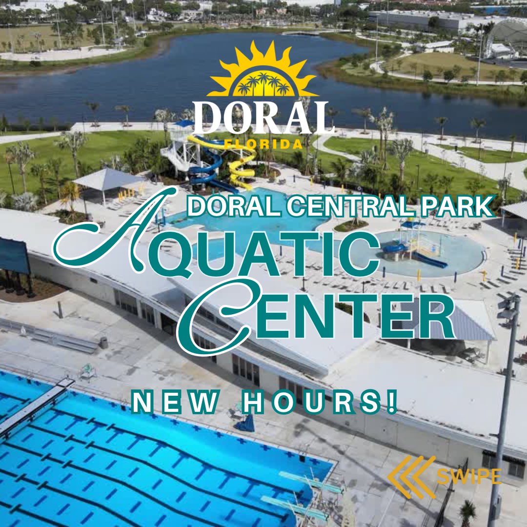 Cityofdoral's tweet image. 𝐍𝐄𝐖 𝐀𝐪𝐮𝐚𝐭𝐢𝐜 𝐂𝐞𝐧𝐭𝐞𝐫 𝐇𝐨𝐮𝐫𝐬! 💦

Starting, Tuesday, September 2nd, the 𝐋𝐚𝐩 𝐒𝐰𝐢𝐦𝐦𝐢𝐧𝐠 𝐏𝐨𝐨𝐥 will now open early on Tuesdays and Thursday at 6:30 AM - perfect for those early risers looking to get a swim in before the day begins! 💪

(1/4)